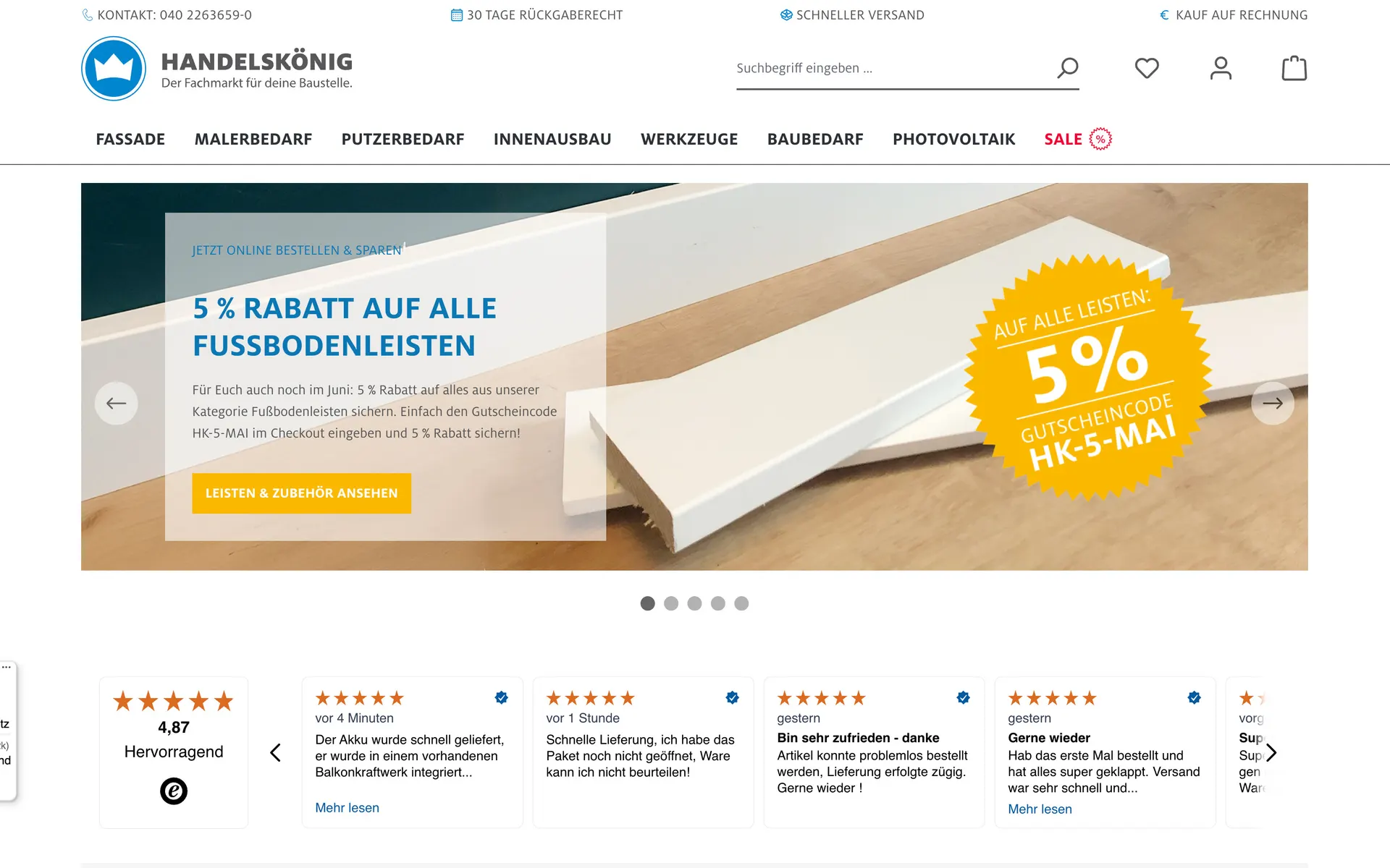 Handelskönig E-Commerce auf Shopware 6