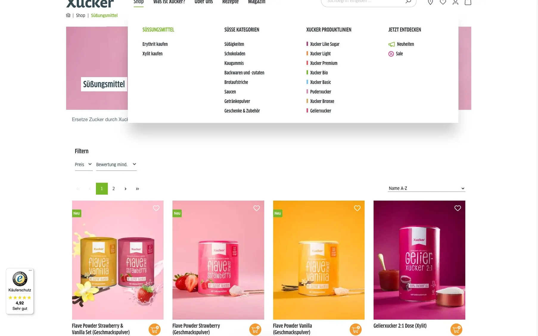 Xucker D2C-Shop auf Shopware 6