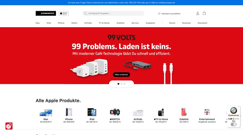 COMSPOT Online-Shop — Omnichannel-Verzahnung von Apple-Premium-Retail und E-Commerce